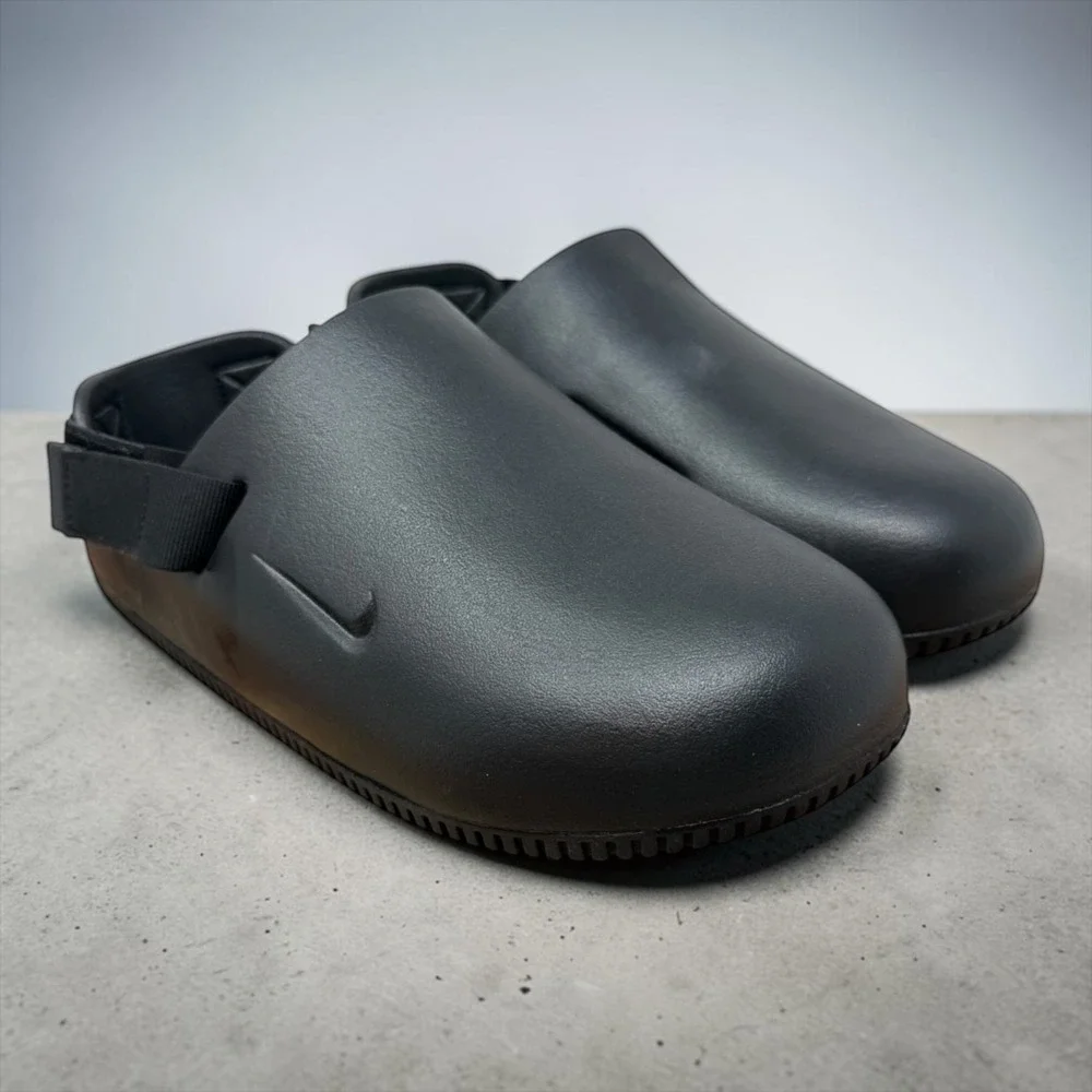Nike Calm Mule Mens Size 9 Black FD5130-001 Adjustable Strap Foam Clogs